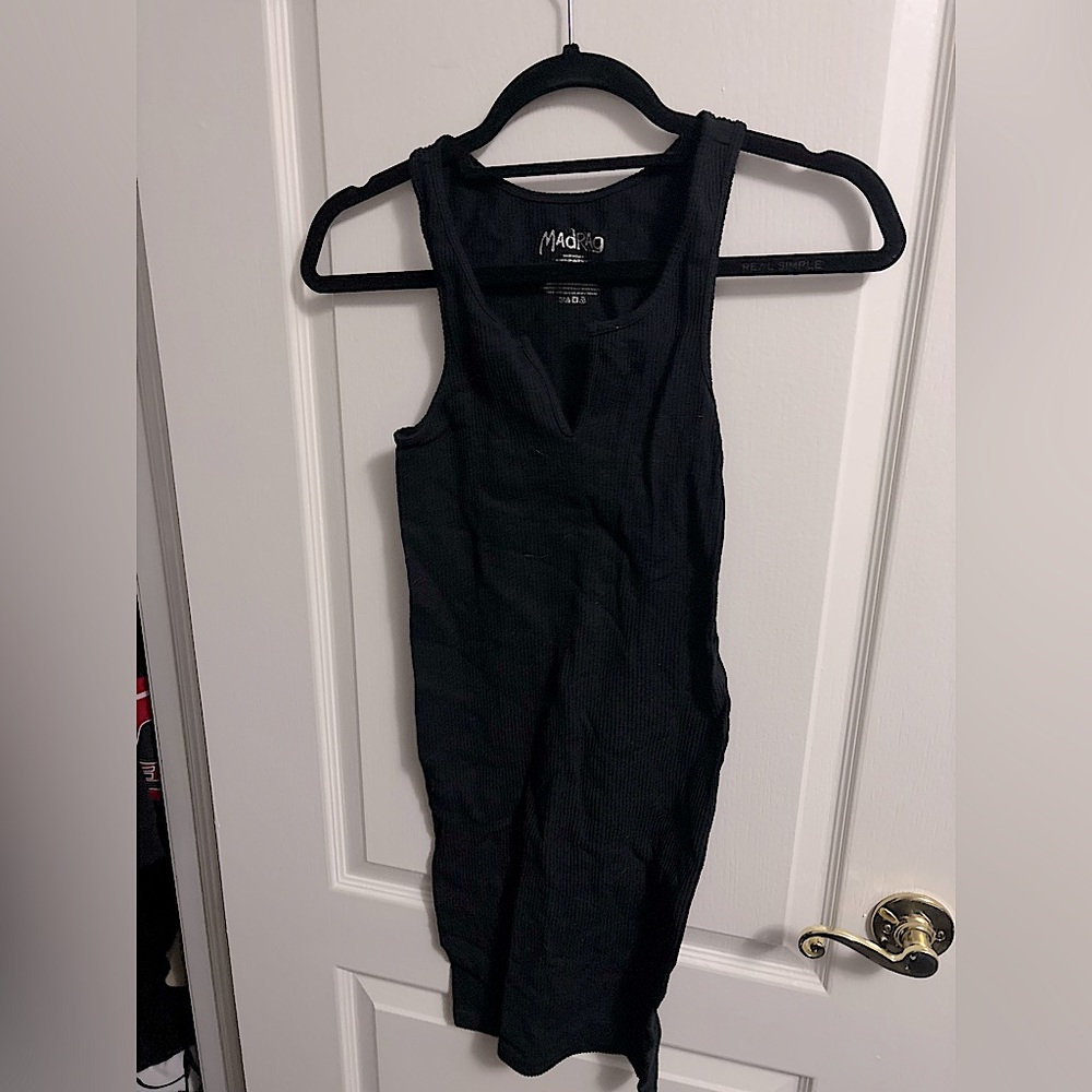 Black ribbed dress S